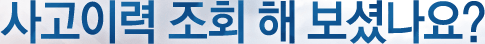 사고이력 조회 해 보셨나요?